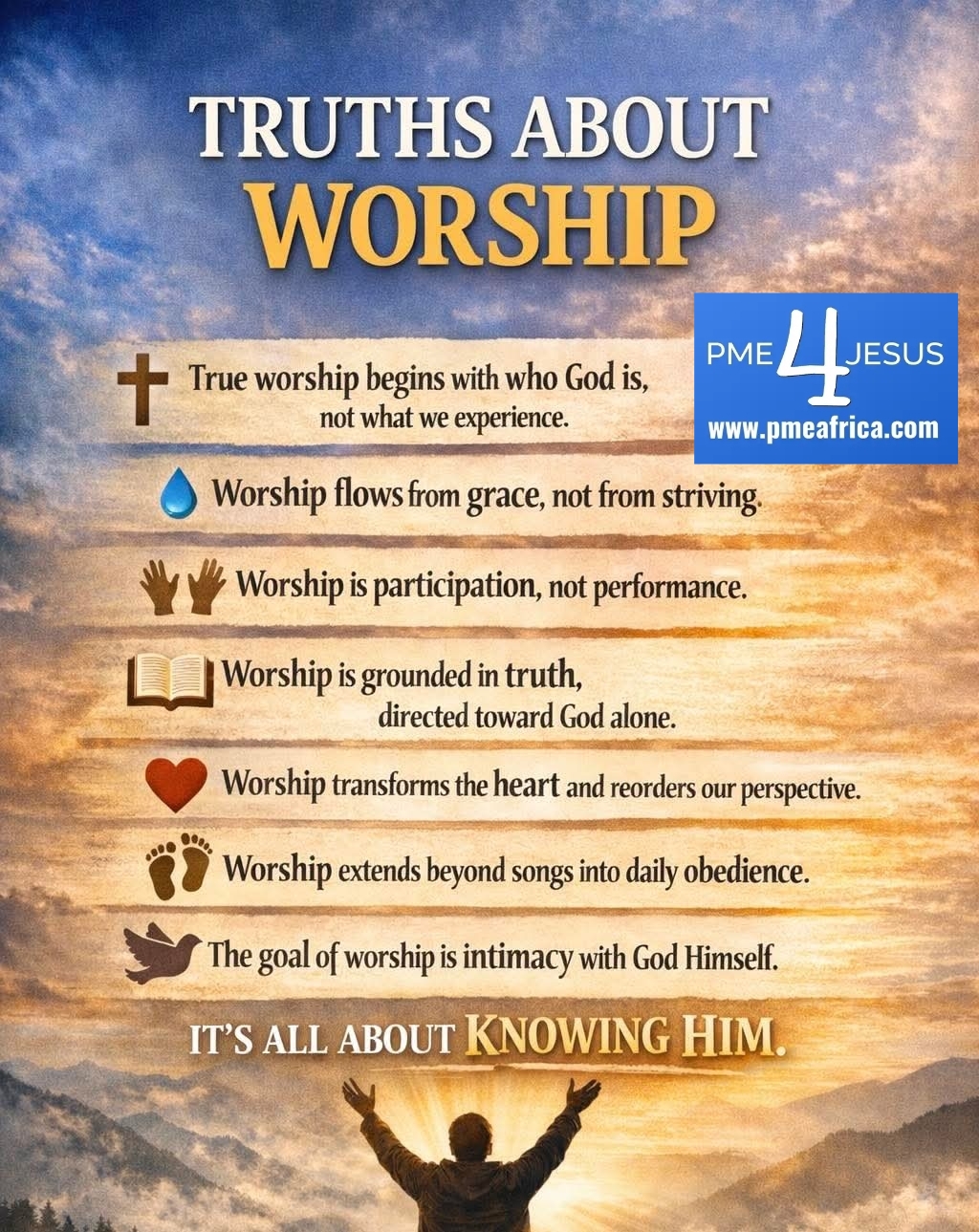 True worship is not in statues or symbols but in a spirit-led relationship with God through Christ.